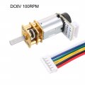 Uxcell Ga12-n20 6v 100rpm Dc Gear Motor With Encoder Speed Velocity Measurement For Mini Car Balance Diy