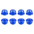 Nylon Insert Hex Lock Nuts 8pcs M3 X 0 5mm Aluminum Alloy Self-locking Anodizing Flange Nut For Fasteners Sapphire Blue 