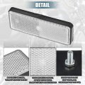 X Autohaux 6 Pcs Universal Rectangle Shape Reflector For Motorcycle Garbage Cans Car Trailer Truck And Bike White