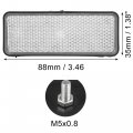 X Autohaux 6 Pcs Universal Rectangle Shape Reflector For Motorcycle Garbage Cans Car Trailer Truck And Bike White