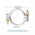 Uxcell 3 6 High Pressure Bolted Clamp Strap Double Pin 304 Stainless Steel For 1 Inch Pipe 133mm Length