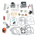 Glixal Gy6 100cc 50mm Complete Big Bore Cylinder Rebuild Kit With Performance Valve Head Assy For 139qmb 139qma 147qmd Engine 