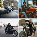 Ilm Motorcycle Half Helmet With Sunshield Quick Release Strap Face Fit For Cruiser Scooter Dot Approved 883v Gloss Black