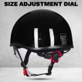 Ilm Motorcycle Half Helmet With Sunshield Quick Release Strap Face Fit For Cruiser Scooter Dot Approved 883v Gloss Black