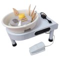 Electric Pottery Wheel Ceramic Forming Machine With 350w Motor Led Display Removable Basin And Foot Pedal 9 In Diameter 