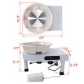 Electric Pottery Wheel Ceramic Forming Machine With 350w Motor Led Display Removable Basin And Foot Pedal 9 In Diameter