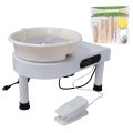 Electric Pottery Wheel Ceramic Forming Machine With 350w Motor Led Display Removable Basin And Foot Pedal 9 In Diameter
