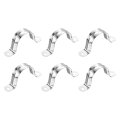 6pcs Rigid Pipe Straps 42mm 1 65 304 Stainless Steel 2 Hole U-shaped Bracket Tube Hanger Clamps For Fixing Cable 