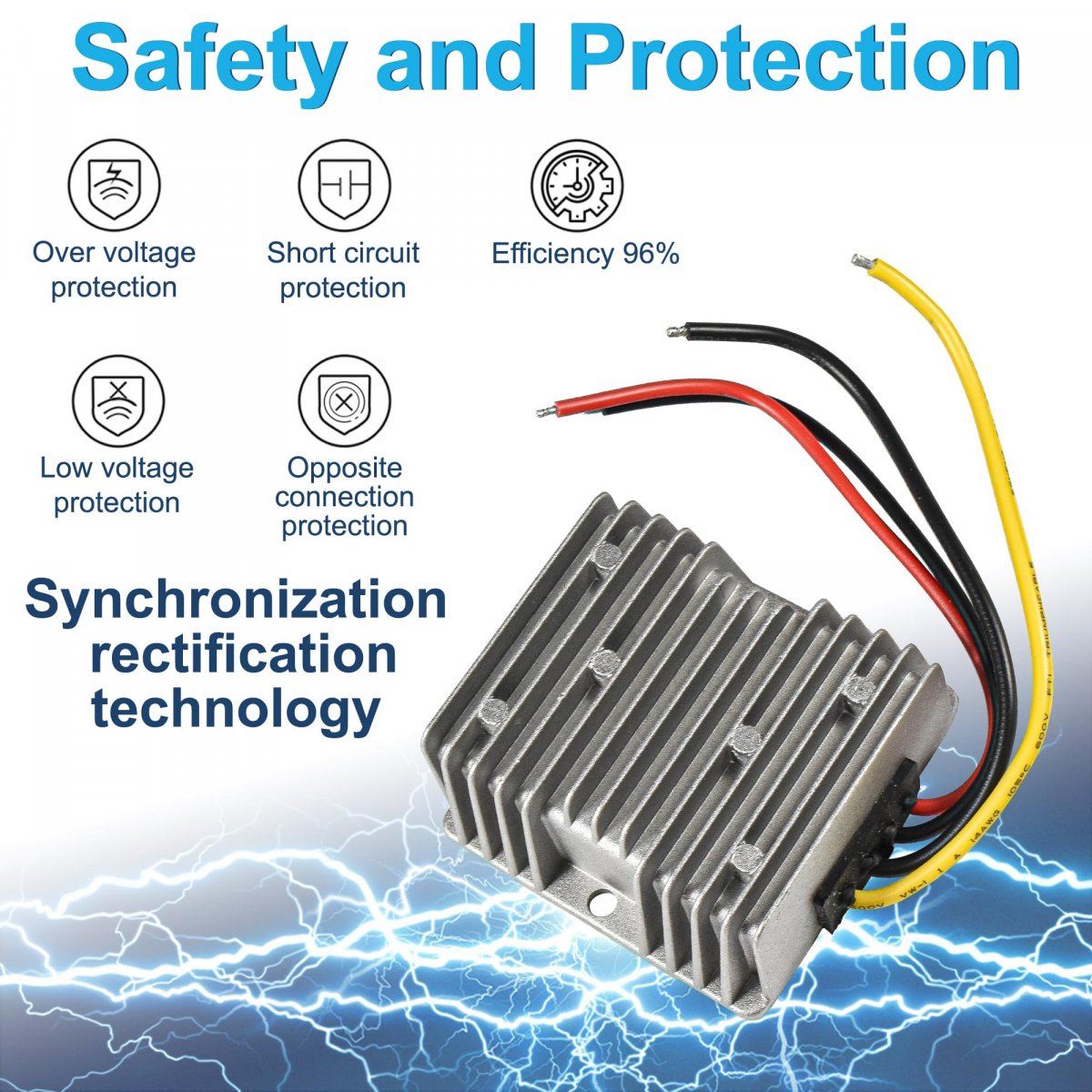 Dc Step Down Converter 24v To 12v 20a 240w Power Supply Adapter Waterproof Voltage Regulator For Golf Cart Led Strip Light