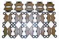 15 Sets Front And Rear Brake Pads For 1995 Polaris 300 Trail Boss 2x4 4x4 Semi Metallic Compound General Use Riding 