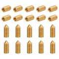 20pcs Set Screws M5x12mm Brass Cone Point Hex Socket Grub For Machinery Home Repairs And Fixtures Gold Tone 