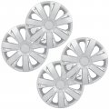 Car Wheel Rim Skin Cover Hub Caps Hubcap Plastic Silver Replacements For Steel Wheels 4 Pack 15 Inch High Grade Abs With 