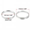 X Autohaux 4pcs Od 72 6mm To Id 68 1mm Aluminium Alloy Car Hub Centric Rings Wheel Bore Center Spacer