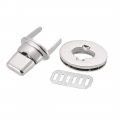 Uxcell 1 Set Oval Purses Twist Lock 30mm X 24mm Clutches Closures For Diy Bag Making Silver