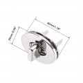 Uxcell 1 Set Oval Purses Twist Lock 30mm X 24mm Clutches Closures For Diy Bag Making Silver