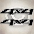 Black Truck 4x4 Decal Set Compatible With Silverado And Sierra Trucks