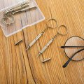 5 Piece Mini Glasses Screwdriver Set 3 In 1 Multifunction Eyeglass Repair Kit Tiny Stainless Steel Screwdrivers With Keychain 