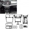 Liru 18pcs Full Set Interior Trim Kit Center Console Steering Wheel Gear Shift Panel Frame Cover Carbon Fiber For Dodge Journey