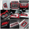 Liru 18pcs Full Set Interior Trim Kit Center Console Steering Wheel Gear Shift Panel Frame Cover Carbon Fiber For Dodge Journey