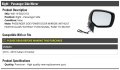 Right Passenger Side Power Mirror Paint To Match Without Heated Glass And Turn Signal Compatible With 2014-2016 Subaru Forester