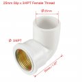 Uxcell 25mm Slip X 3 4pt Female Thread 90 Degree Pvc Pipe Fitting Elbow