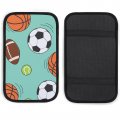 Hoamoya Rugby Tennis Basketball Center Console Cover Balls Car Armrest Box Pad Accessories Interior Arm Rest For Auto Suv Truck 
