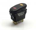 Waterproof Illuminated Double Pole Throw 3 Position On-off-on Rocker Switch Dpdt