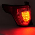 Hecasa Lh Tail Light Compatible With 2016-2019 Ford Explorer Halogen Brake Lamp Taillight Red Lens Clear Driver Side
