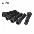 Uxcell 5 16-18x1 Hex Socket Head Cap Screw Bolts 12 9 Grade Alloy Steel 20pcs
