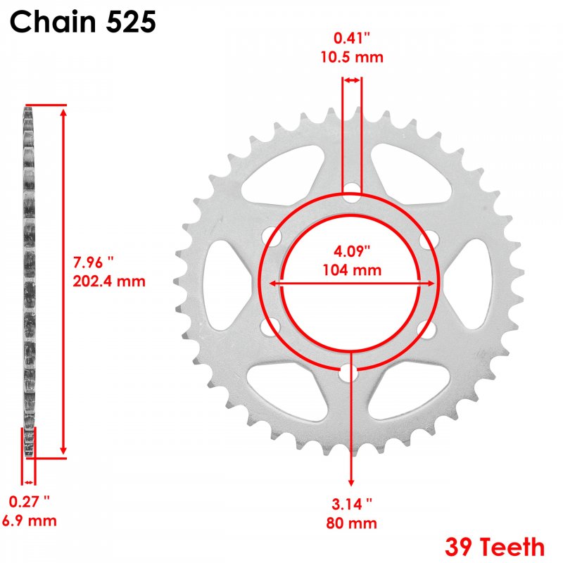Caltric Black Drive Chain And Sprocket Kit For Kawasaki Ninja Zx-10r Zx1000c 2004 2005