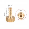 Uxcell Brass Hose Barb Fitting Connector 8mm G3 8 Female Thread Pipe Adapter 5pcs