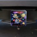 Planets Solar System Earth Saturn Jupiter Mars Pattern Tow Trailer Hitch Cover Plug Insert