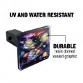 Planets Solar System Earth Saturn Jupiter Mars Pattern Tow Trailer Hitch Cover For 1 25 In Receivers Black Abs Plastic With Uv