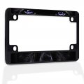 Fastasticdeals Metal Insert Bike License Plate Frame Black Wolf With Blue Eyes Weatherproof Motorcycle Accessories 4 Holes 