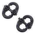 Black 1 2 Hammerlock Chain Connector 2pcs 12000lbs Grade 80 Loading Tow Hitch Link 