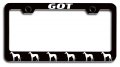 Got Greyhound Dogs Pets Black Metal License Plate Frame Tag Holder H3 
