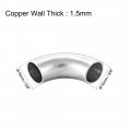 Uxcell Stainless Steel 304 Pipe Fitting Long Radius 90 Degree Elbow Butt-weld 5 8-inch Od 1 5mm Thick Size 2pcs
