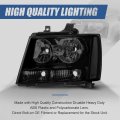 Auto Dynasty Factory Style Halogen Headlights Assembly Compatible With Chevy Suburban 1500 2500 Tahoe Avalanche 07-14 Driver