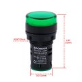 Baomain Ac 220v Electrical Circuit Led Indicator Pilot Lamp Ad16 Green Light 5 Pack