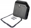 Jegs Aluminum Transmission Oil Pan Fits Gm Chevrolet Th350s 350 Turbo Transmission Black Finned Finish Overall Depth 2 1 4 