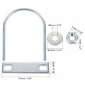 Uxcell Round U-bolts 2 Sets 3 15 80mm Inner Width 120mm Length Steel M6 With Nut Plate Washer