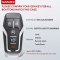 Npauto Key Fob Cover Replacement For Ford F150 F250 F350 Fusion Explorer Edge Mustang Lincoln Mkx Mkz Mkc 2013-2017less Entry