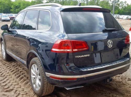 Rear Trunk Lid License Plate Bracket For Volkswagen Vw Touareg 2011 To 2018 Black Abs Plastic Holder Set With Mounting Bolts