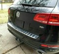 Rear Trunk Lid License Plate Bracket For Volkswagen Vw Touareg 2011 To 2018 Black Abs Plastic Holder Set With Mounting Bolts