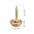 Uxcell 8pcs Decorative Screws With Caps 15mm Dia Brass Mirror Fixing Fasteners For Mirrors Tables Furniture Gold
