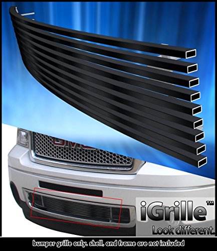 Black Stainless Steel Egrille Billet Grille Grill For 07-13 Gmc Sierra 1500 07-10 2500 Bumper Insert
