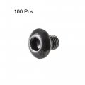 Uxcell M3x4mm Thread Button Head Hex Socket Cap Screw Bolt 100pcs