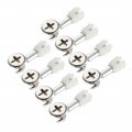 Uxcell 3-in-1 Furniture Connecting Kit 13mm Od Cam Fitting M6x25mm Dowel Screws 10 7mm Pre-inserted Nut 8 Sets