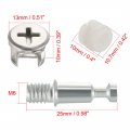 Uxcell 3-in-1 Furniture Connecting Kit 13mm Od Cam Fitting M6x25mm Dowel Screws 10 7mm Pre-inserted Nut 8 Sets