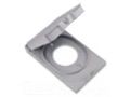 Red Dot Ccs Device Outlet Box Cover Single Lid 1 Gang 4-9 16-inch Width By 2-13 Height Silver 